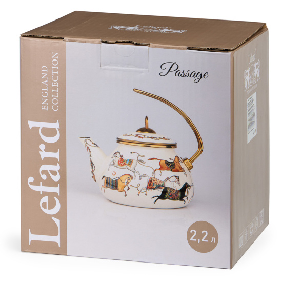 ЧАЙНИК LEFARD ЭМАЛИРОВАННЫЙ, СЕРИЯ PASSAGE, 2,2Л ПОДХОДИТ ДЛЯ ИНДУКЦИОН.ПЛИТ (950-657)