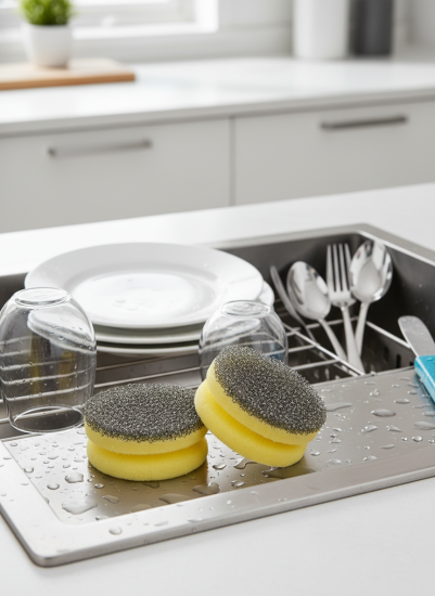 Губка бытовая 2шт "ЛЮКС" гх048 (уп.30шт)