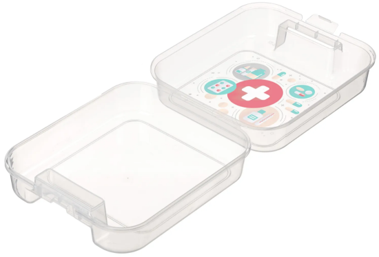 Аптечка "Tule" 260х230х100мм с декором (бесцветный) 221332201/00