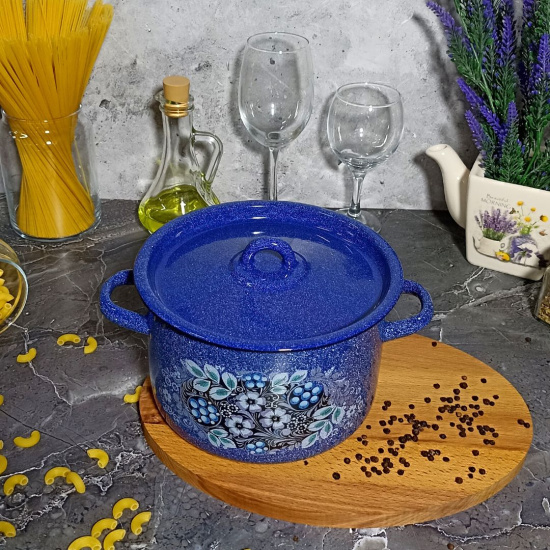 Кастрюля 2,9л 1с16с/1 син. с зерн. Голубика Кастрюля 2,9л 1с16с/1 син. с зерн. Голубика