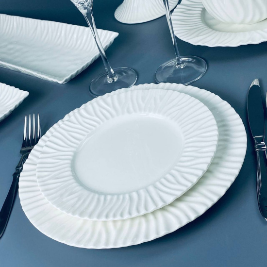 Набор из 6 тарелок 27х2см САВАННА в под.уп.(х4)Фарфор 305-306