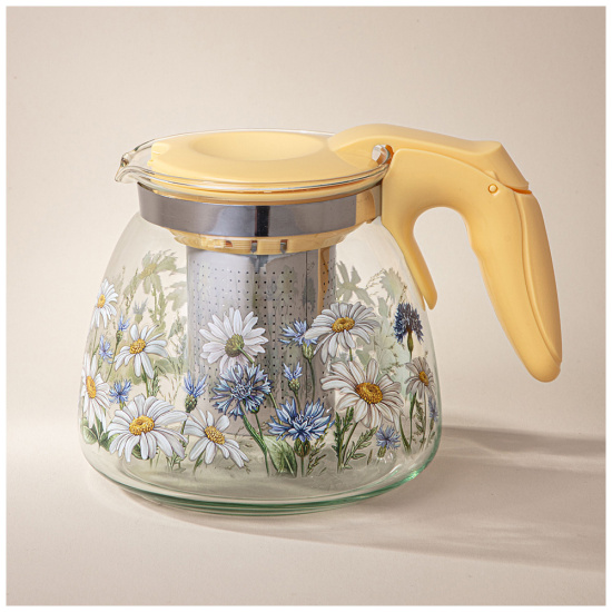 ЗАВАРОЧНЫЙ ЧАЙНИК AGNESS С ФИЛЬТРОМ "ВАСИЛЬКИ" 900 МЛ. 885-111