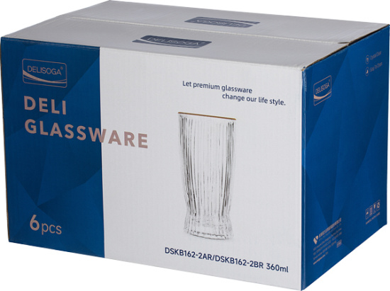 Набор стаканов 360 мл, 6 шт. DSKB162-2AR 