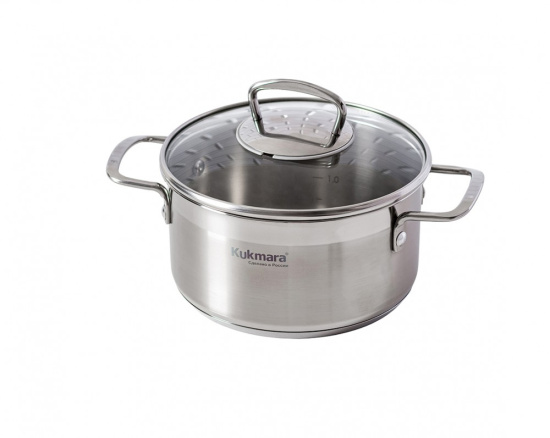 Кастрюля линии "ORION" 2,5 литра, диаметром 18 см, со стеклянной крышкой ORN-CA2518G