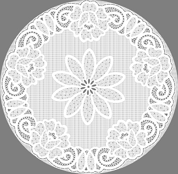 Салфетка Grace Лейс 30*30, серебро, круг LO-1009В