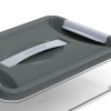 Контейнер с защелками и ручкой 6л "Клик" темно-серый С272ТСЕР