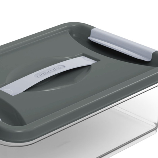 Контейнер с защелками и ручкой 6л "Клик" темно-серый С272ТСЕР