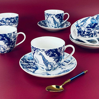 Чайный набор 260мл 12пр. в под.уп.(х6)Фарфор 133-432