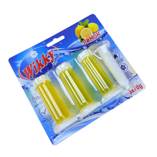 Стик гелиевый для унитаза Wikky 3шт Лимон