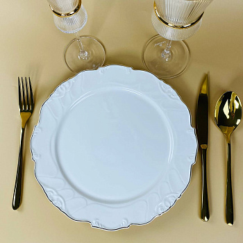 Набор из 6 тарелок 26см КРОКУС ЗОЛОТО в под.уп. 109-241