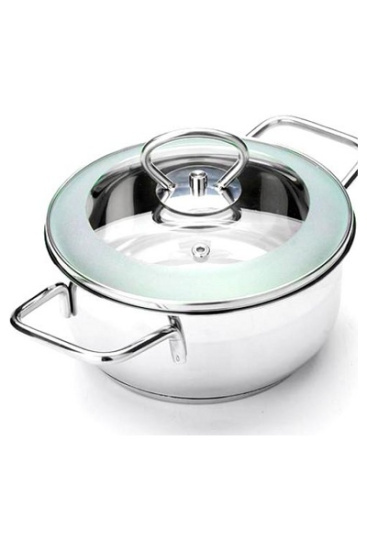 Кастрюля 0,8л. с крышкой нержавеющая сталь 3-х сл. капсульное дно НМ 5312 (12 см)