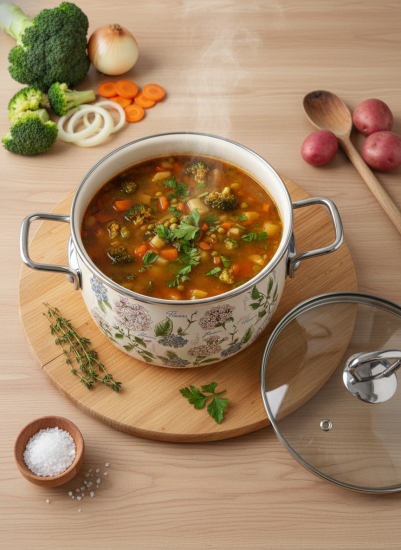 Кастрюля сф. 3л "Buket", слон. кость, 1SC185S