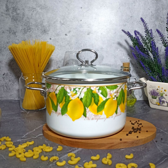 Кастрюля 5,5л цил. Limon 1SD225S белосн. Кастрюля 5,5л цил. Limon 1SD225S белосн.