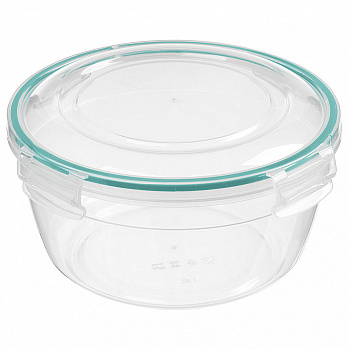 Контейнер для продуктов герметичный круглый 2,3л с замками (бесцветный) 221161618/02
