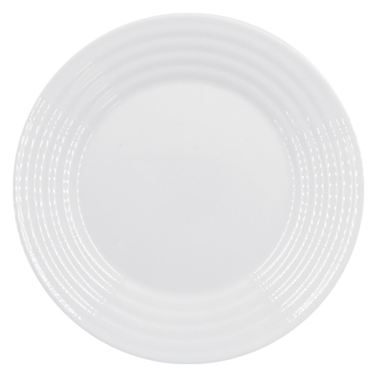 Тарелка десертная Lavenir HoReCa "Lines" 17,5 см, 7" LWPP-70 WHITE стеклокерам. 112934