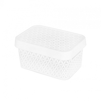 Корзина "Элемент" 5л (с крышкой)(белый) М9117 Корзина "Элемент" 5л (с крышкой)(белый) М9117