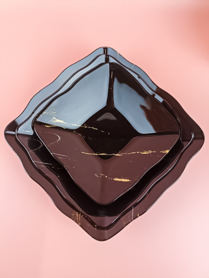 Набор салатников (3пр.) Lavenir 15*15/17,5*17,5/20*20 см, S3127/3-DD335 стекло 101156