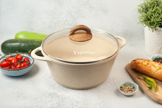 Кастрюля 3л. Гармония ОНИКС лит/руч. с кр. (п/у), к2433он