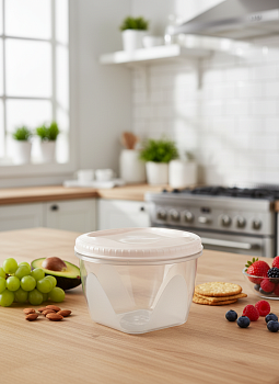 Банка с завинчивающейся крышкой "Тондо" 0,45л кремовая С284КРЕМ