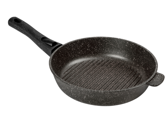 Сковорода гриль 280/70мм со съемной ручкой без крышки сг2812аг