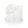 Подставка под столовые приборы "Сердце" белый М6252