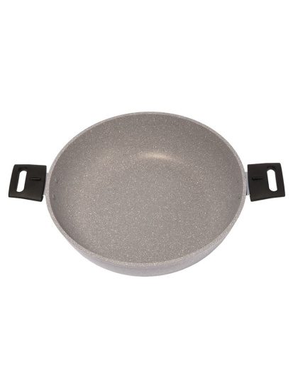 Сотейник 300/85 мм со стекл. крышкой АП (светлый мрамор) смс308а