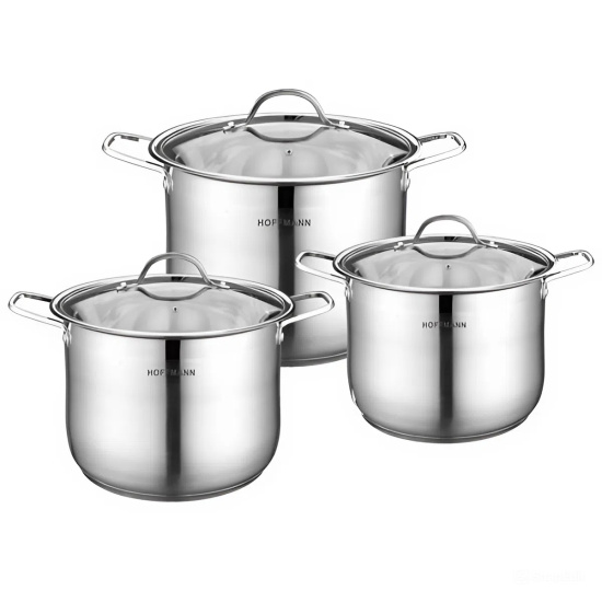 Набор кастрюль нержавеющая ст. 6 пр. НМ 6679