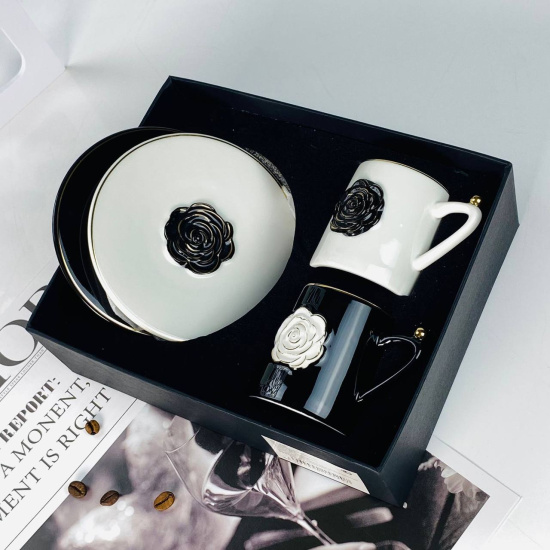 Кофейный набор 4пр. 95мл в под.уп.(х24)Фарфор 133-462