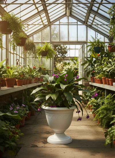 Вазон высокий Колывань 5.6л д26см мрамор С135М