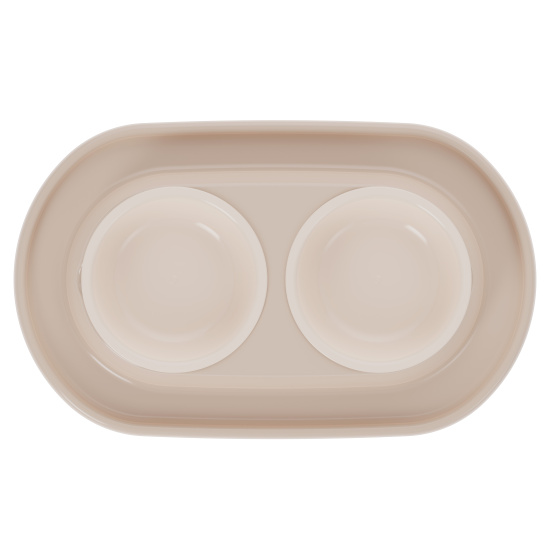 Миска для животных   0,3л двойная на подставке какао М8495 