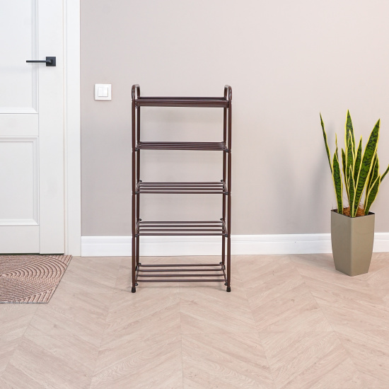 Подставка для обуви "Альфа 15" (Коричневый)(5-ти полочная,40см)