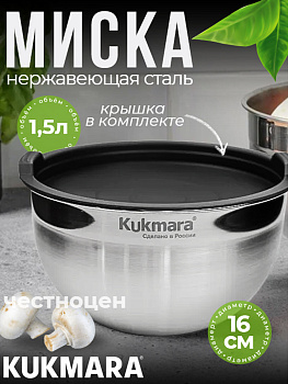 Миска 1,5 литра, диаметром 16 см, с пластиковой крышкой BL1516P Миска 1,5 литра, диаметром 16 см, с пластиковой крышкой BL1516P