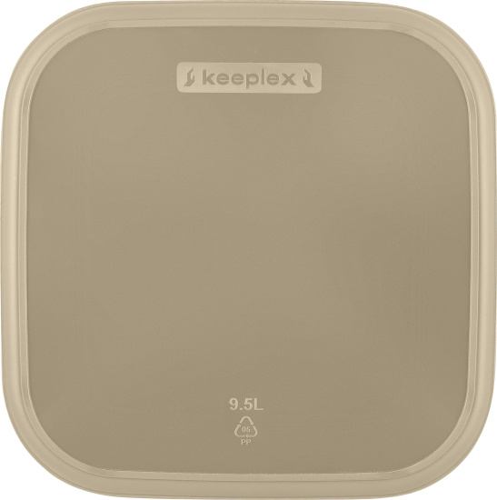 Корзина для хранения Keeplex Дождь с ручками 9,5л квадратная бежевый топаз KL141411005