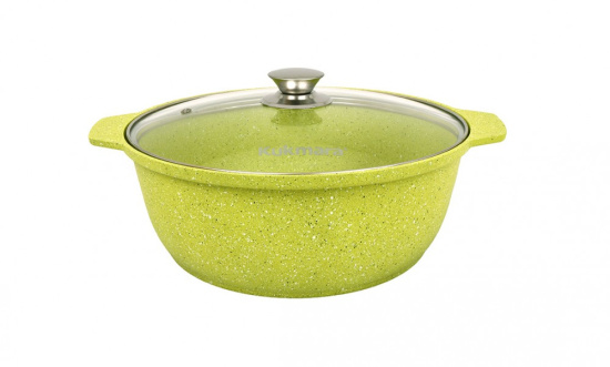 Кастрюля-жаровня 4,0л со стекл.крышкой АП"Trendy style" (lime) ж41tsl