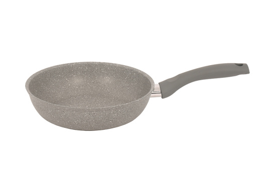 Сковорода 220/60 мм с ручкой,антипригарное покрытие (светлый мрамор) смс227а