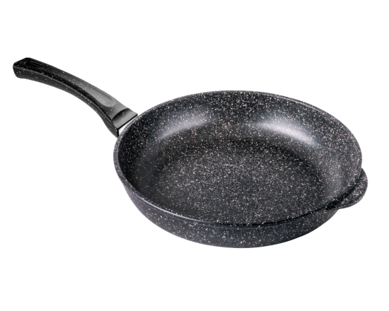 Сковорода 240/55мм с пластиковой ручкой с крышкой с2411аг