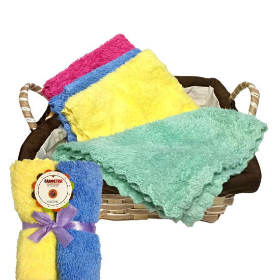 Набор салфеток из микрофибры 4шт 30*30см OLS-37/862-37