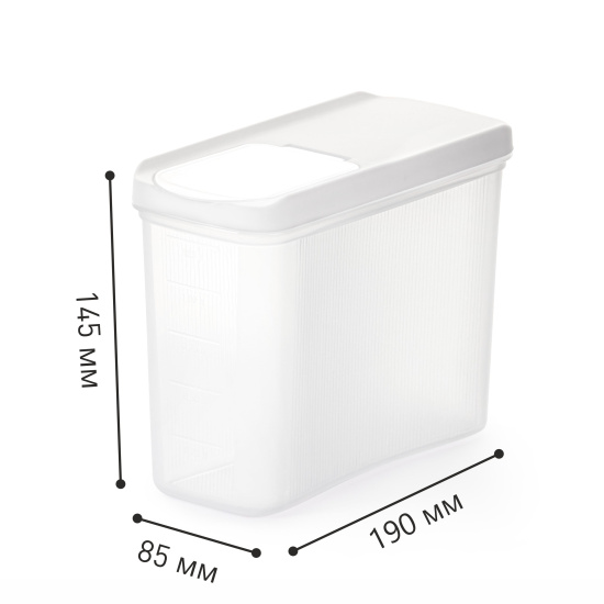 Емкость для сыпучих продуктов "Лайн" 1,5л (белый) М9003