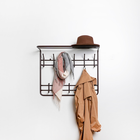 Вешалка 2-х ярусная 80см (9) Коричневый