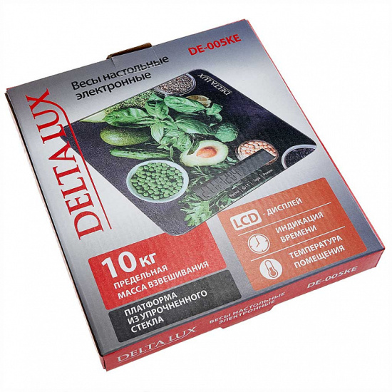 Весы настольные электронные DELTA LUX DE-005КЕ "Салатный микс"