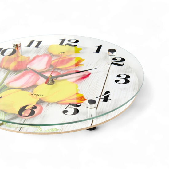 3030-040 Часы настенные "Тюльпаны" Рубин