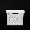 Корзина "Элемент" 17л (с крышкой)(белый) М9019