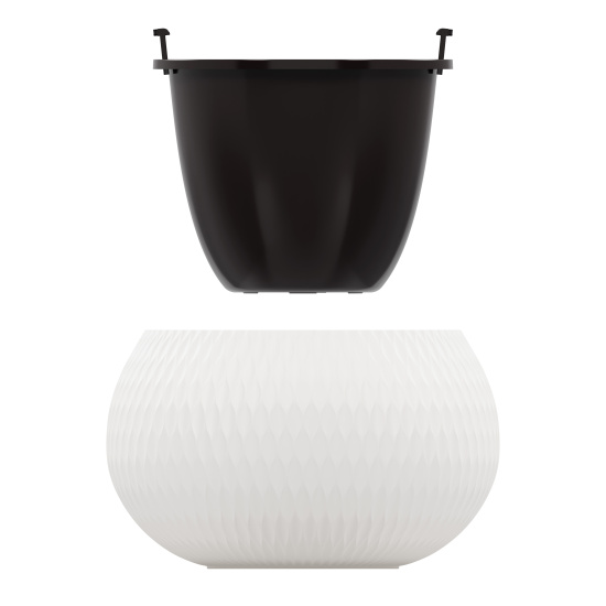 Кашпо "Жемчужина" 7л  (белый) М8728