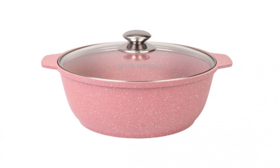 Кастрюля-жаровня 4л со стеклянной крышкой, АП линия "Trendy style" (rose) ж41tsr