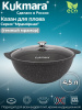 Казан для плова 4,5л со стекл.кр. АП (темный мрамор) кмт47а