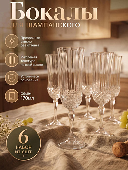Набор фужеров 170мл 6шт. BMR10804