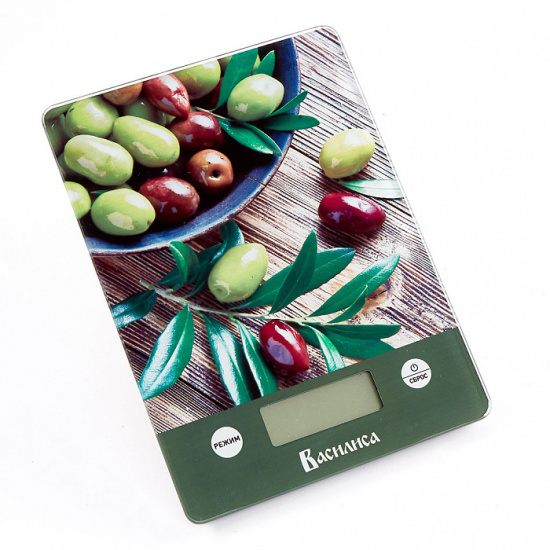 Весы настольные электронные ВАСИЛИСА ВА-015, "Оливки" 5кг