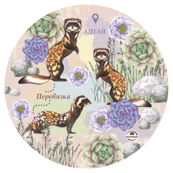 Доска разделочная+подставка под горячее Исчезающая красота 20см 48-36