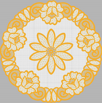 Салфетка Grace Лейс 30*30 золото круг LO-1009А