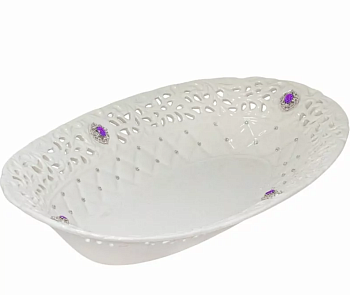 Овальное блюдо 36см.СЕВЕРНОЕ СИЯНИЕ  в под.уп.(х8)Керамика 110135